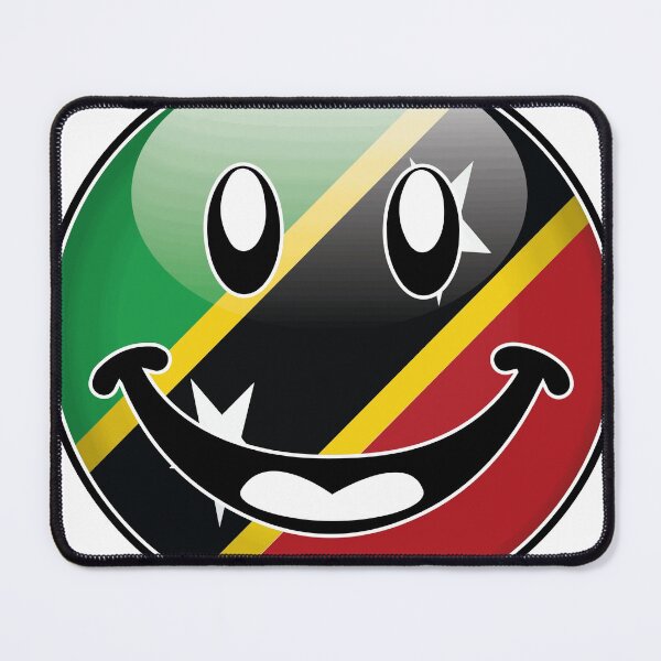 Item preview, St Kitts and Nevis Flag Happy Face Smiley Emoji Button designed and sold by IdentiTee Studios.