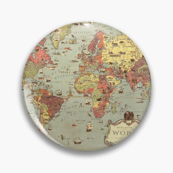 Item preview, Vintage World Map designed and sold by 3leggeddogg.