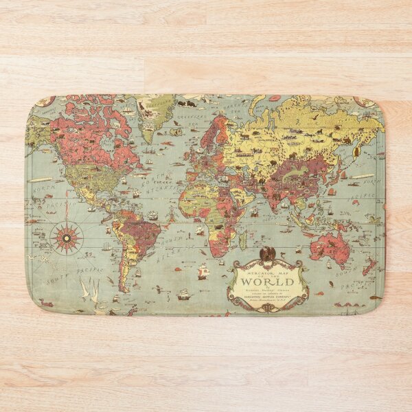 Item preview, Vintage World Map designed and sold by 3leggeddogg.