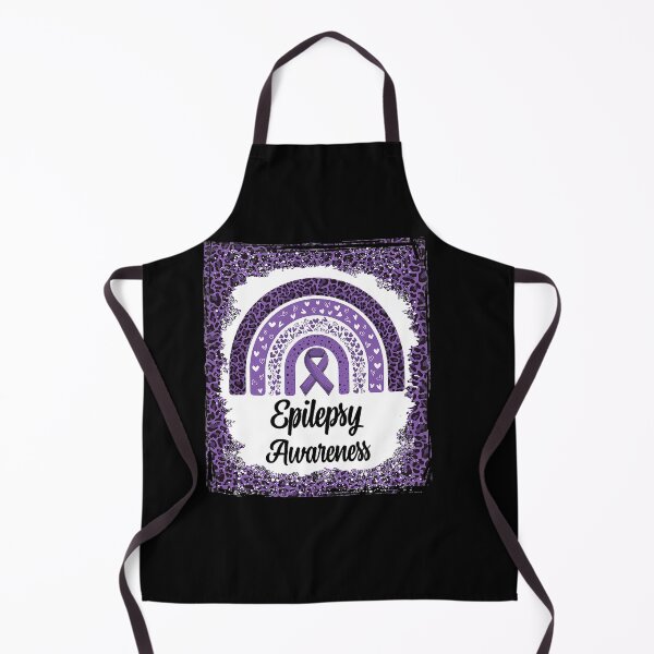 Item preview, Epilepsy Awareness Bleached Rainbow leopard Purple Ribbon designed and sold by PatrickRda.