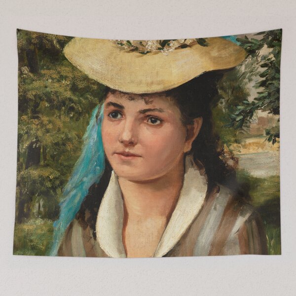 Aperçu de l'œuvre Lise au chapeau de paille (Jeune fille au chapeau de paille) (1866) de Pierre-Auguste Renoir créée et vendue par Designedbysm.