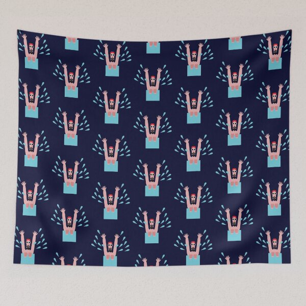 Item preview, Funny Wild swimming man designed and sold by krisevansart.