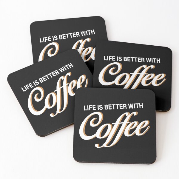 Item preview, Life Is Better with Coffee - Trendy Coffee Is a Hug In a Mug Quote For Coffee Lovers and Coffee Addicts designed and sold by Prince - Bestseller ★★★★★.