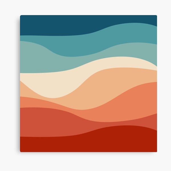 Vista previa del artículo con la obra «Decoración colorida de ondas de estilo retro», diseñado y vendido por BattaAnastasia.