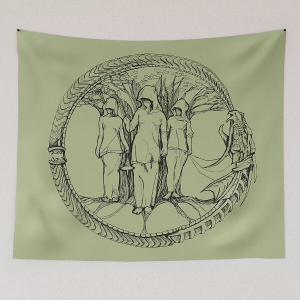 Item preview, The Norns, Yggdrasil and Midgard Serpent designed and sold by Miriam Steinau.