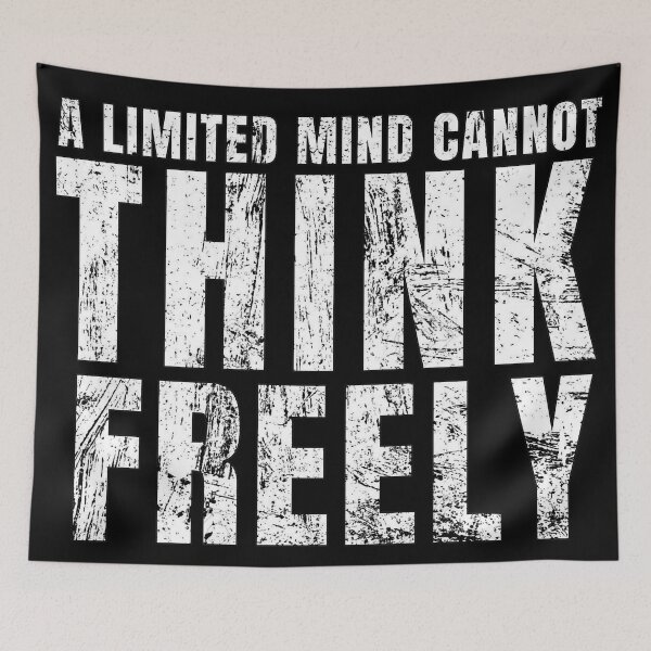 Item preview, limited mind cannot think freely- distressed designed and sold by KingsManKind.