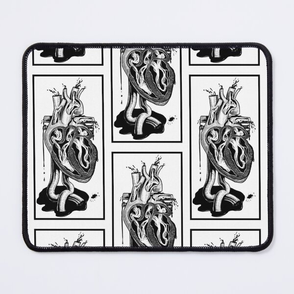 Item preview, Vessel- Anatomical heart (monochromatic illustration on white) designed and sold by Anicatattoos.