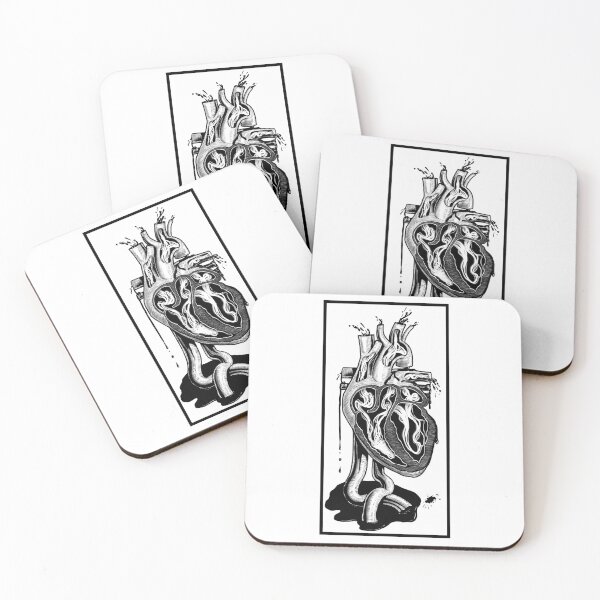 Item preview, Vessel- Anatomical heart (monochromatic illustration on white) designed and sold by Anicatattoos.
