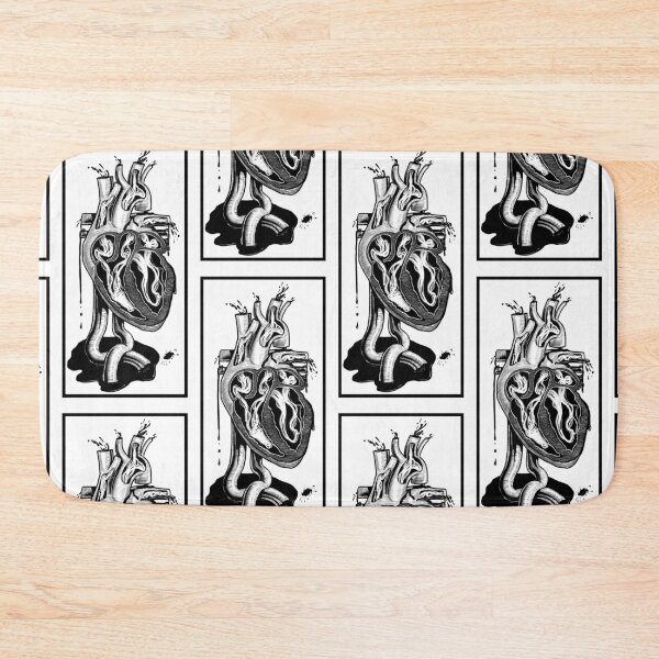 Item preview, Vessel- Anatomical heart (monochromatic illustration on white) designed and sold by Anicatattoos.