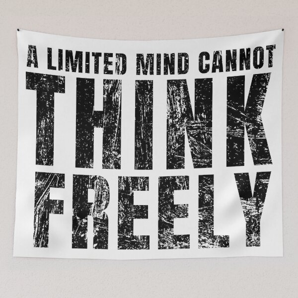 Item preview, a limited mind cannot think freely- distressed 2 designed and sold by KingsManKind.