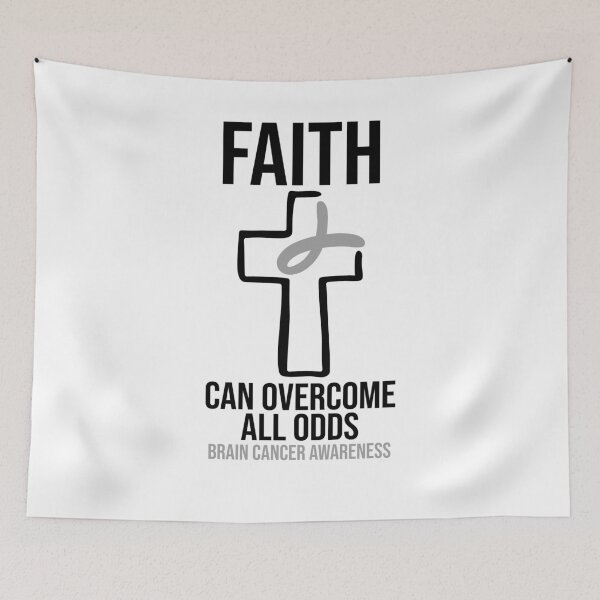 Item preview, Brain Cancer Awareness - Faith Can Overcome All Odds designed and sold by Meliafroggy.