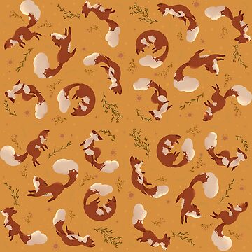 Artwork thumbnail, Fox Mustard Pattern by Sandramartins
