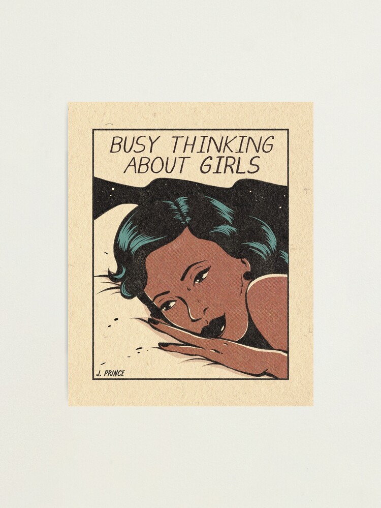 Alternate view of busy thinking about girls Photographic Print