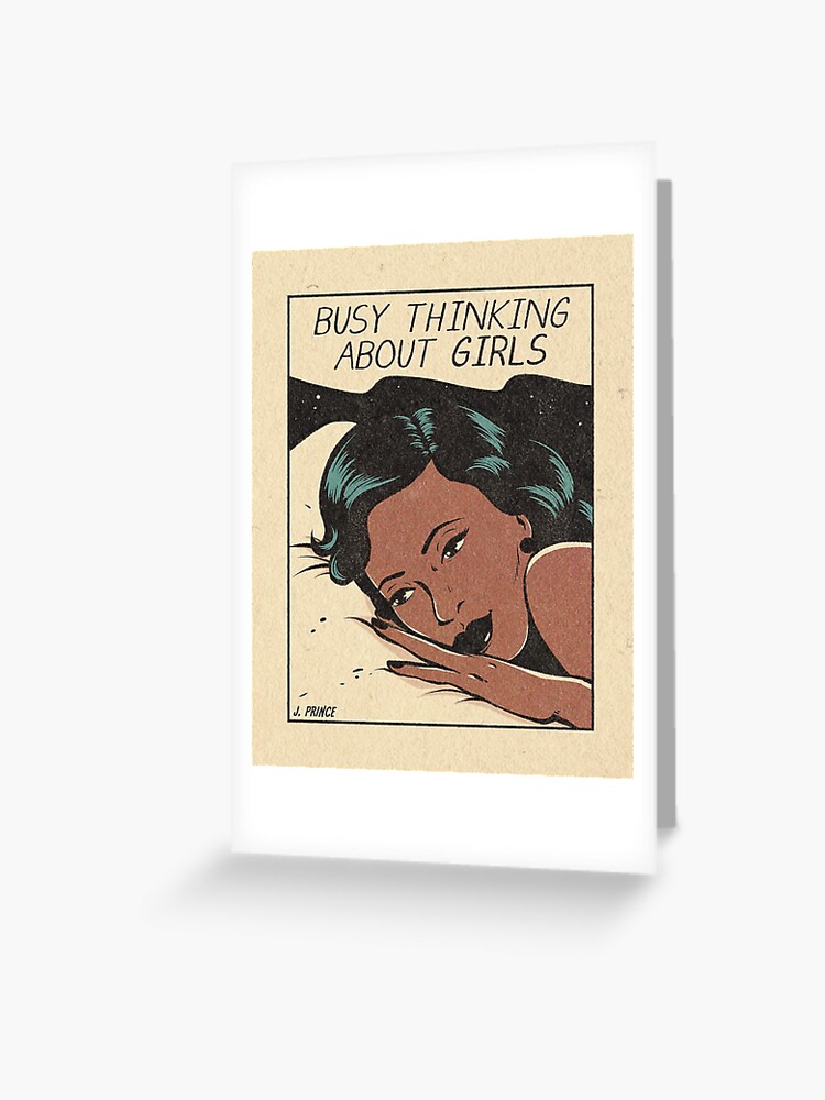 busy thinking about girls Art Print