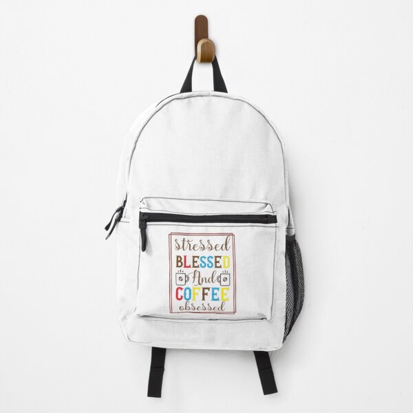 Item preview, Stressed Blessed And Coffee Obsessed - Trendy Coffee Is a Hug In a Mug Quote For Coffee Lovers and Coffee Addicts designed and sold by Prince - Bestseller ★★★★★.