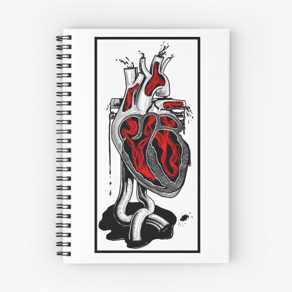 Item preview, Vessel- Anatomical heart (monochromatic illustration on white) designed and sold by Anicatattoos.