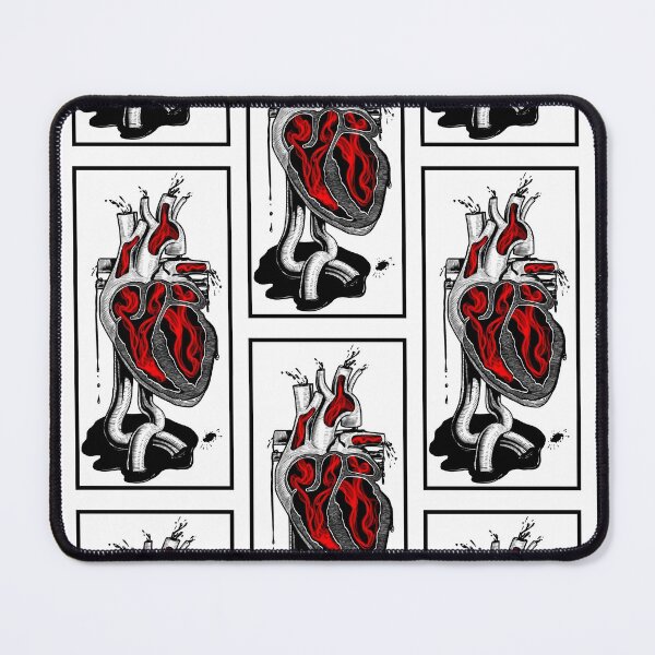 Item preview, Vessel- Anatomical heart (monochromatic illustration on white) designed and sold by Anicatattoos.