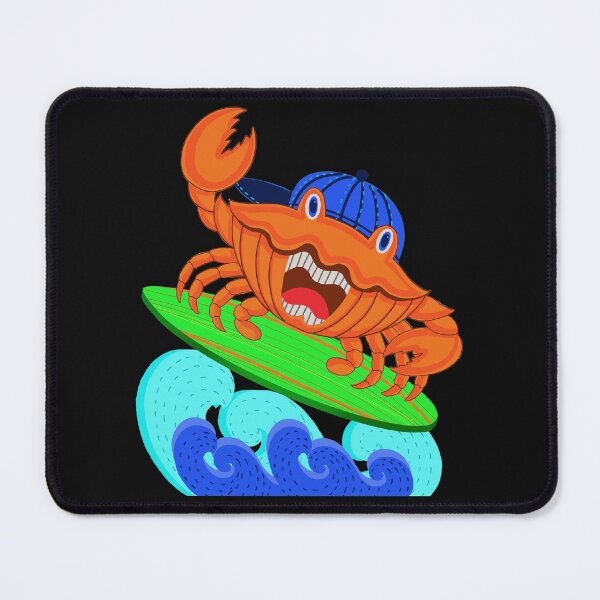 Item preview, surfer crab sticker,  fisherman sticker, shirt,  surfboard lover sticker, crab  lover shirt, surfer  shirt,  cartoon Stickers designed and sold by juartshop.