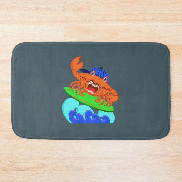Item preview, surfer crab sticker,  fisherman sticker, shirt,  surfboard lover sticker, crab  lover shirt, surfer  shirt,  cartoon Stickers designed and sold by juartshop.