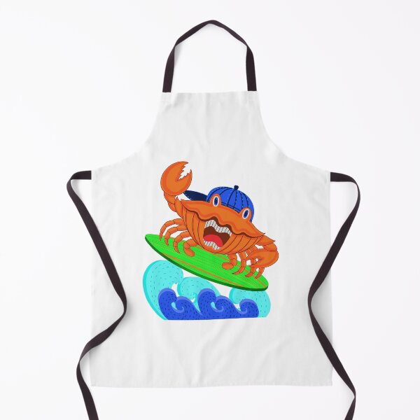 Item preview, surfer crab sticker, fisherman sticker, shirt, surfboard lover sticker, crab lover shirt, surfer shirt, cartoon Stickers designed and sold by juartshop.