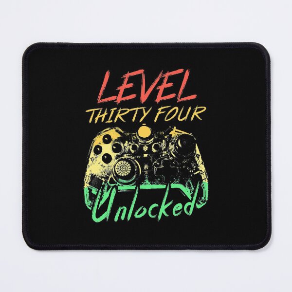 Item preview, 34 Years Old Retro 34th Gamer Birthday Level 34 Unlocked designed and sold by TranscendFlow.