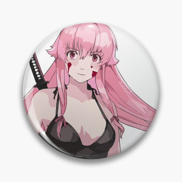 Yuno Gasai Future Diary Pin Mirai Nikki Anime Girl Tinplate Badge Pinback  Button Brooch Otaku Gift 58MM