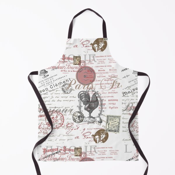 Item preview, Vintage French Handwriting Rooster Pink designed and sold by antiqueart.