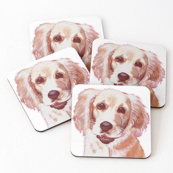 Item preview, GOLDEN RETRIEVER *Floyd* Puppy Dog: Pop Art~Original Painting~LilyKoArt designed and sold by Spinning Plates 360.