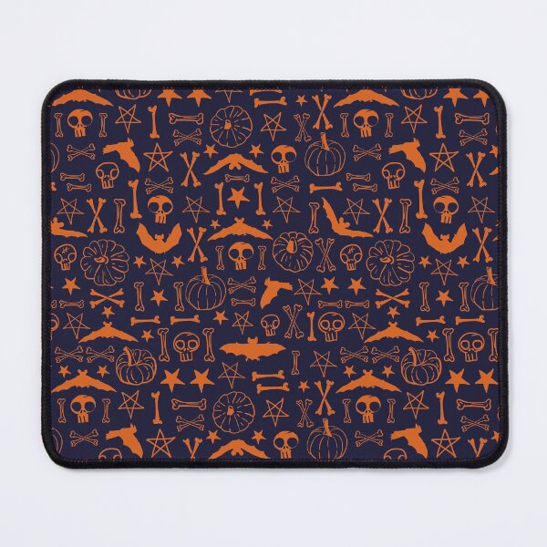 Item preview, Orange pentagrams with halloween pumpkins and bats designed and sold by Dotsby.