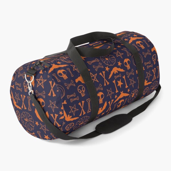 Item preview, Orange pentagrams with halloween pumpkins and bats designed and sold by Dotsby.