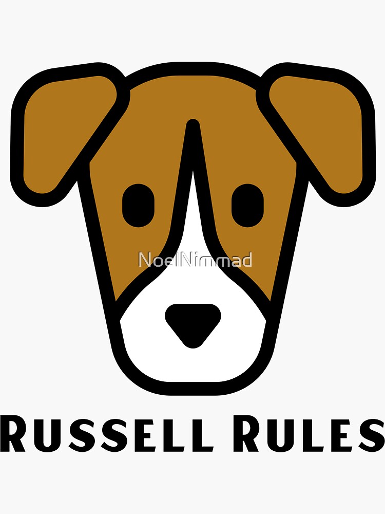 "Jack Russell Russell Rules" Sticker for Sale by NoelNimmad Redbubble