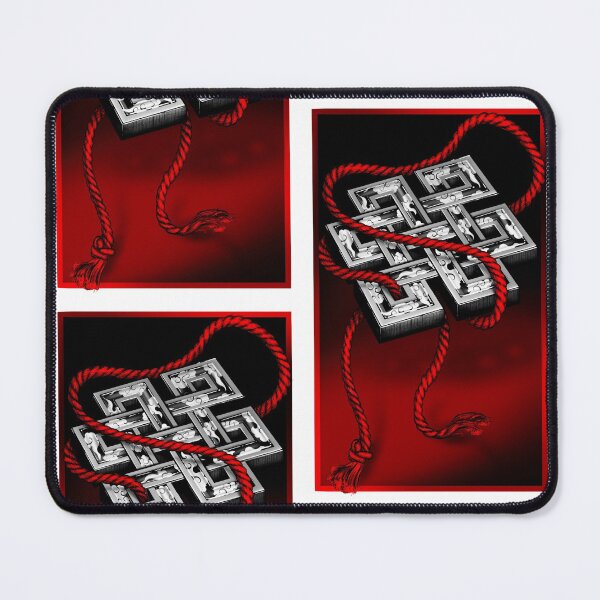 Item preview, Knot- Endless knot, Eternal knot (black and red illustration  on white) designed and sold by Anicatattoos.