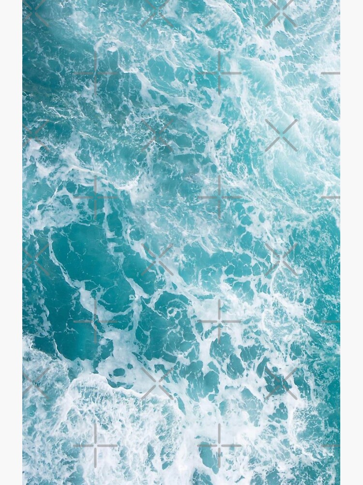 Clear blue water, Colorful ocean photography print