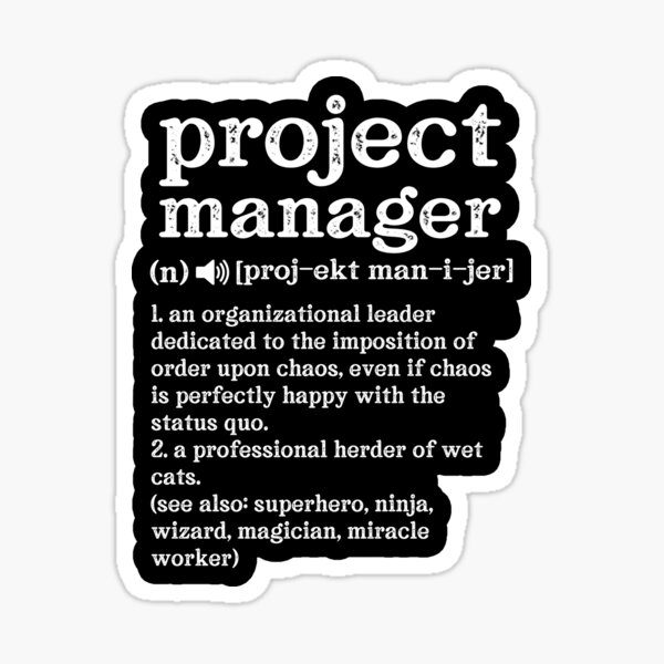 "Project Manager Definition an organizational leader dedicated to the imposition of order upon