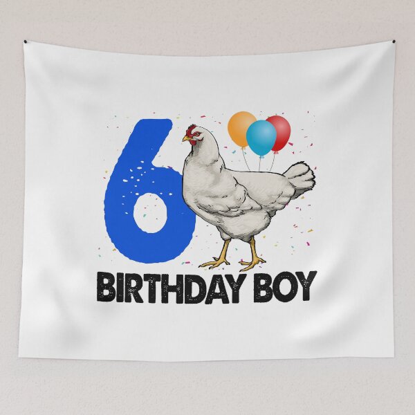 Item preview, Birthday Boy 6 Hen designed and sold by Bendthetrend.