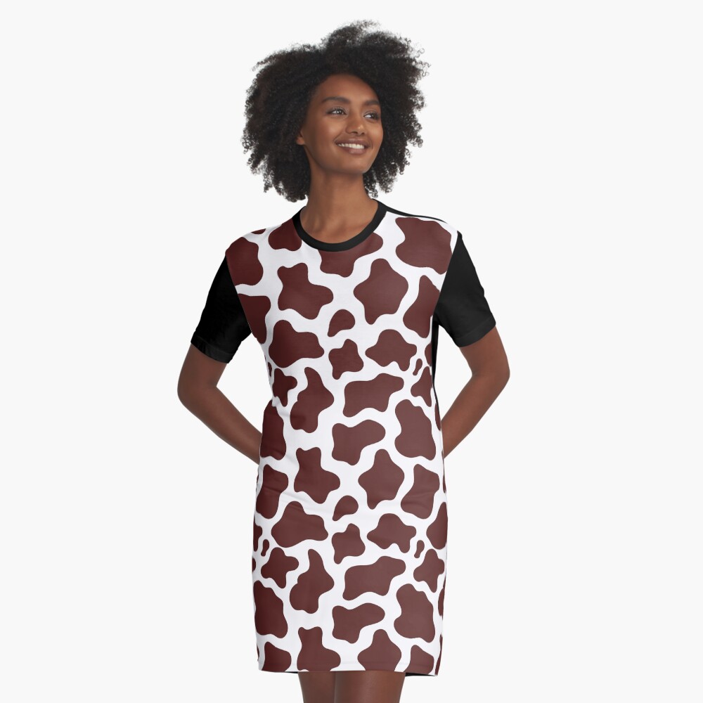 Cow print 2024 shirt dress