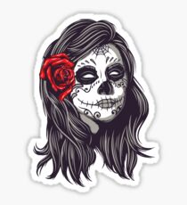 Sugar Skull Lady Sticker