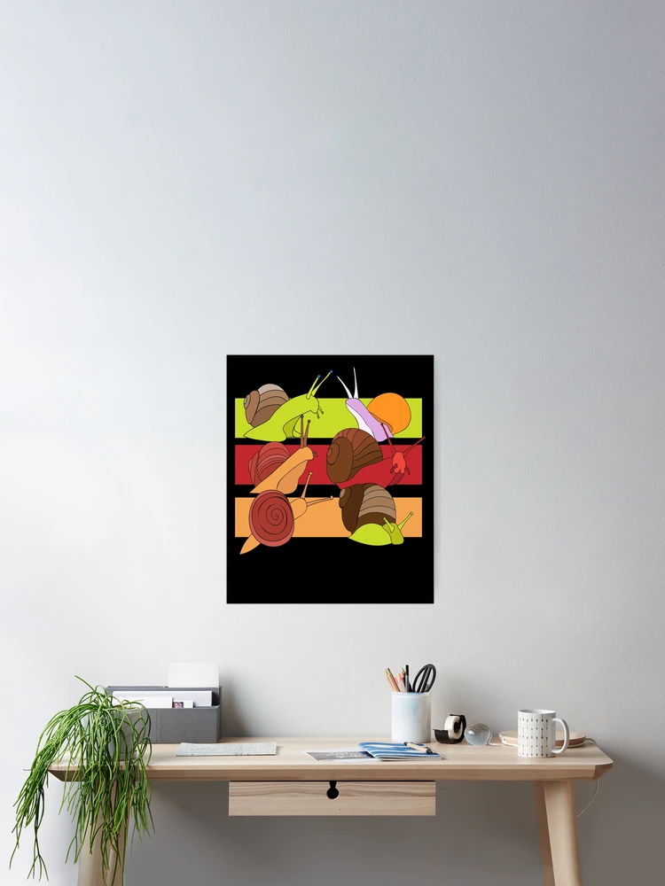 Thumbnail 2 of 3, Poster, Snails Snail Shell Racing Snail designed and sold by MooonTees.