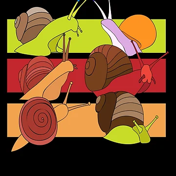 Artwork thumbnail, Snails Snail Shell Racing Snail by MooonTees