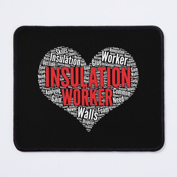 Item preview, Insulation Worker Heart Shape Word Cloud Design print designed and sold by theodoros20.
