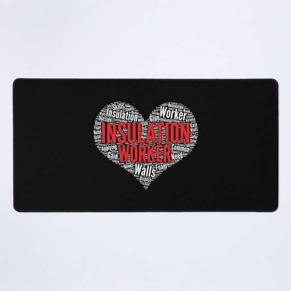 Item preview, Insulation Worker Heart Shape Word Cloud Design print designed and sold by theodoros20.