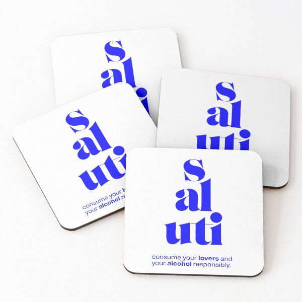Item preview, saluti statement print: consume your lovers and your alcohol responsibly. designed and sold by TrueType.