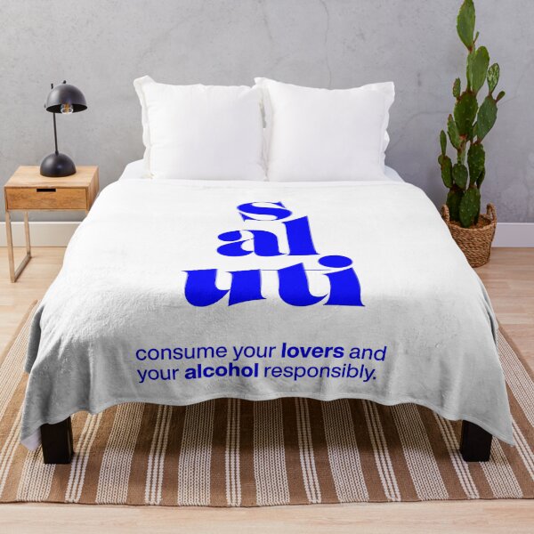 Item preview, saluti statement print: consume your lovers and your alcohol responsibly. designed and sold by TrueType.