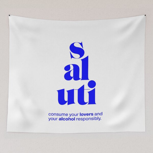 Item preview, saluti statement print: consume your lovers and your alcohol responsibly. designed and sold by TrueType.