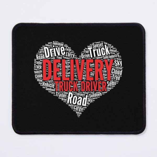 Item preview, Delivery Truck Driver Heart Shape Word Cloud print designed and sold by theodoros20.