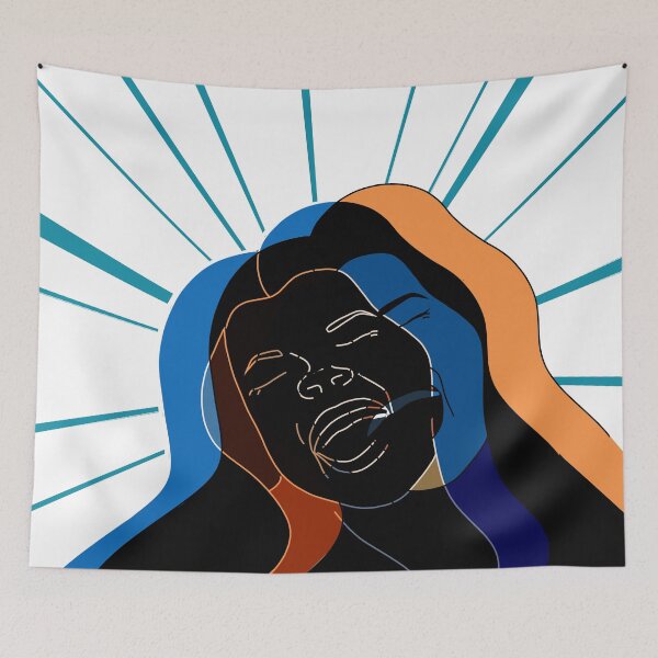 Item preview, Dark Retro Trippy Laughing Woman designed and sold by thekriks.