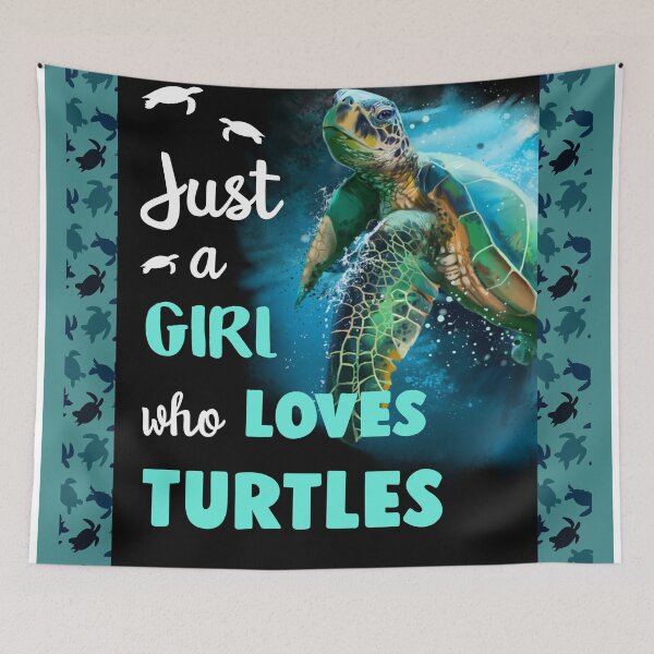 Item preview, Just A Girl Who Loves Turtles designed and sold by Midu Roy.