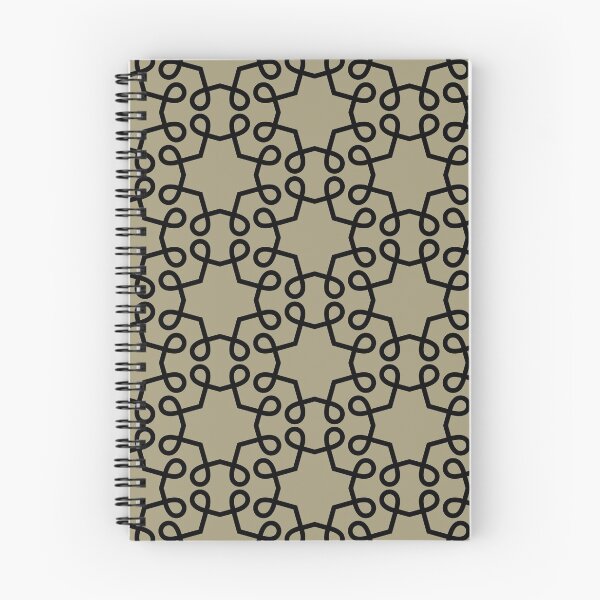Artikelvorschau, Warm Taupe and Black Swirl Shape Tile Pattern Pairs Dulux 2022 Popular Colour Calming Meadow - Color Trends entworfen und verkauft von ColorOfTheYears.