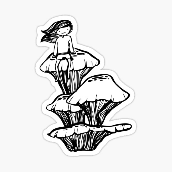 little mushroom lady Sticker