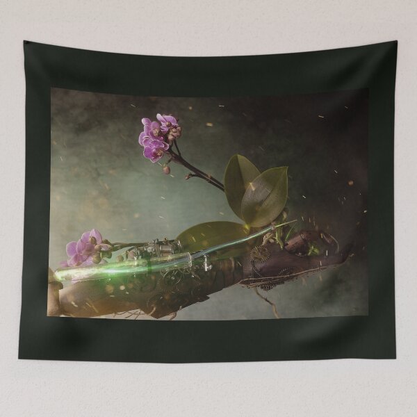 Item preview, Copy of Orchid flower fed by Steampunk robot hand designed and sold by Cinzia Murgia.